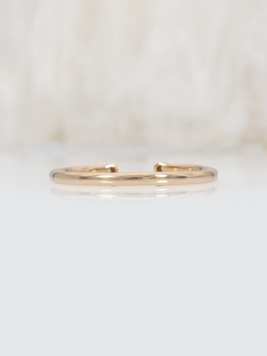 Natural Diamond Accented Stackable Band in Solid 14K Yellow Gold | Fine Jewelry - Picture 9 of 10